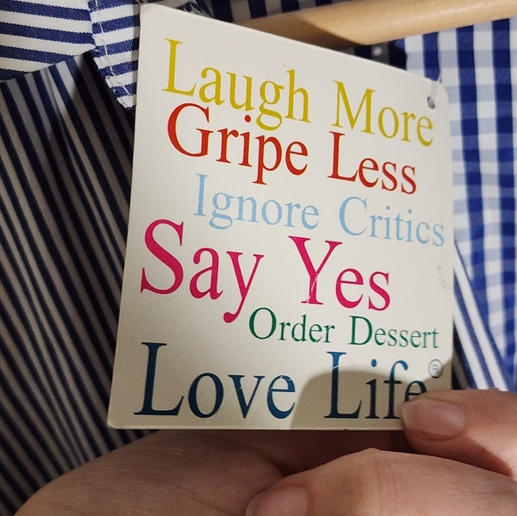 Gretchen Scott Blue and White Checkered Shirt - Picture 3 of 6